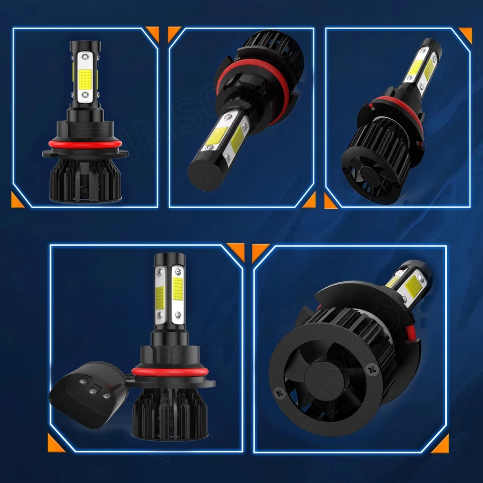 4 bombillas antiniebla LED de haz alto bajo para Mercedes-Benz 190E 1987-1993 Foto 4 de 4