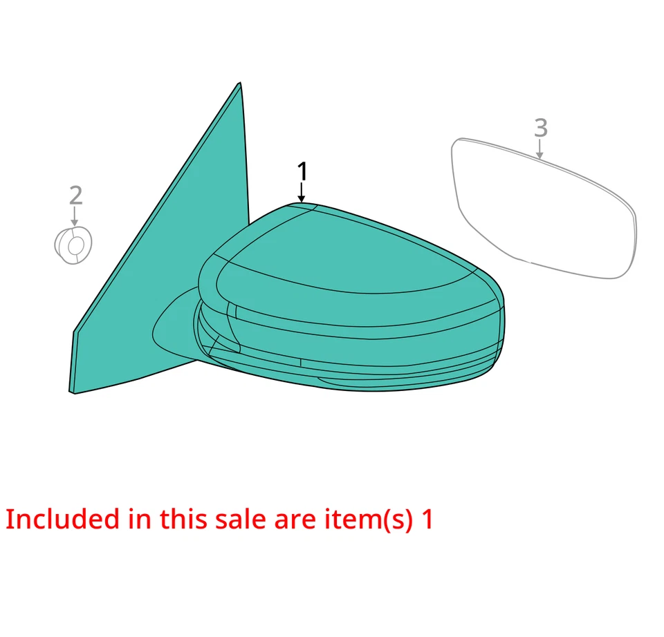 Se adapta a Dodge Dart 2015 retrovisor exterior 5sp11tzzaa - nuevo OEM Foto 3 de 4