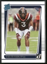 Caleb Farley 2021 Donruss #339 RC Tennessee Titans