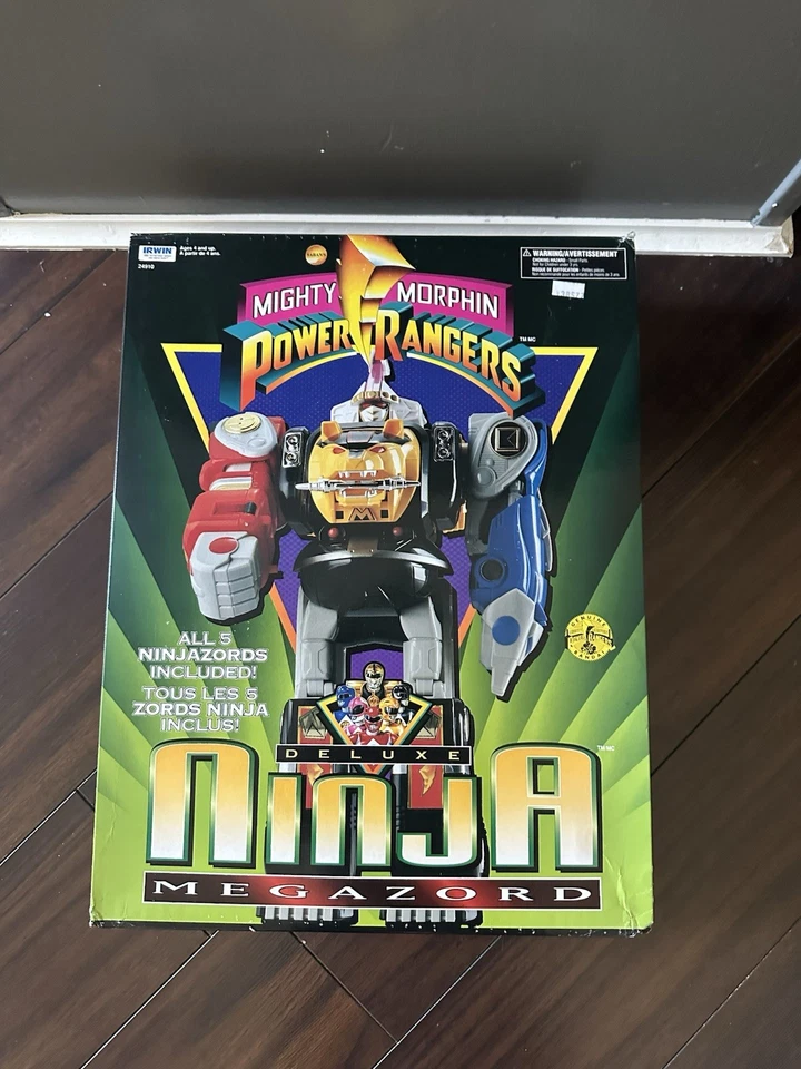 Mighty Morphin Power Rangers MMPR Ninja Megazord 100% Complete w/ Box 1995 Used - Image 3 of 4