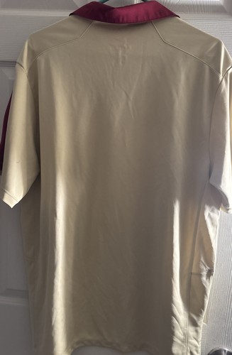 Nike Team Florida State FSU Poloshirt Herren L Garnet Gold Kurzarm Fit Dry - Bild 5 von 5