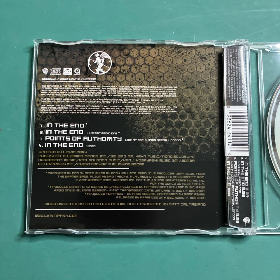 Linkin Park - In the End Enhanced CD Maxi. WS69CDX/9362424772/LCD392. VERY GOOD. - Image 4 of 4