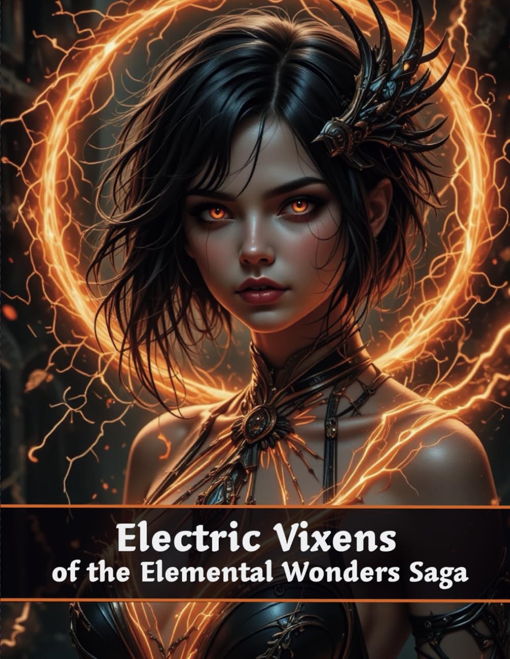 Electric Vixens of the Elemental Wonders Saga: Realistic Grayscale Coloring Book