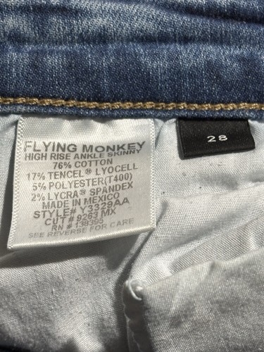Flying Monkey Damen Jeans blau Denim Skinny Fit Medium Wash Größe 28 - Bild 4 von 6