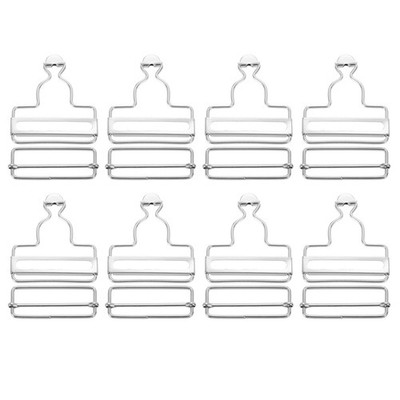 For overall, 8 piece metal suspender buckles 50mm, silver color