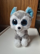 Ty Slush the Dog Large Eyes Beanie Babies Boos 6" 2016 Husky