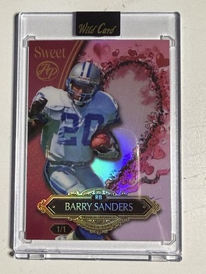 Barry Sanders 2026 Wild Card Sweet Artist Proof Pink  #d 1/1 Lions Wild Art