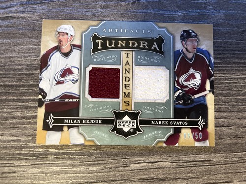 2007-08 Artifacts Milan Hejduk Marek Svatos Tundra Tandems Icy Blue /50 #TT-HS