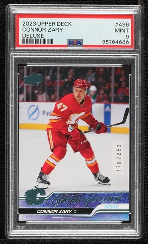 2023 Upper Deck Series 2 Young Guns Deluxe /250 Connor Zary PSA 9 MINT Rookie RC