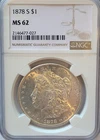 1878-S   NGC MS-62   Brilliant   Morgan Silver Dollar   #410