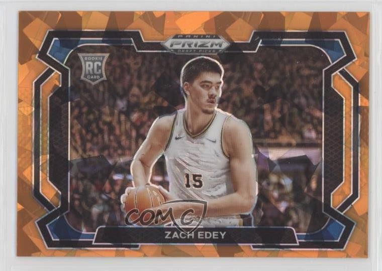 2024-25 Panini Prizm Draft Picks Orange Ice Prizm Variations Zach Edey #1 1e3h