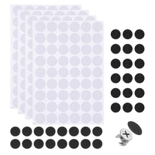 216Pcs Screw Hole Stickers and 200Pcs 18x5.5mm Screw Cover Caps, Black