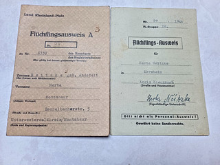 1x Flüchtlingsausweis 1 Perso 1948 Ostpreußen 1950 dieselbe Person TOP!!