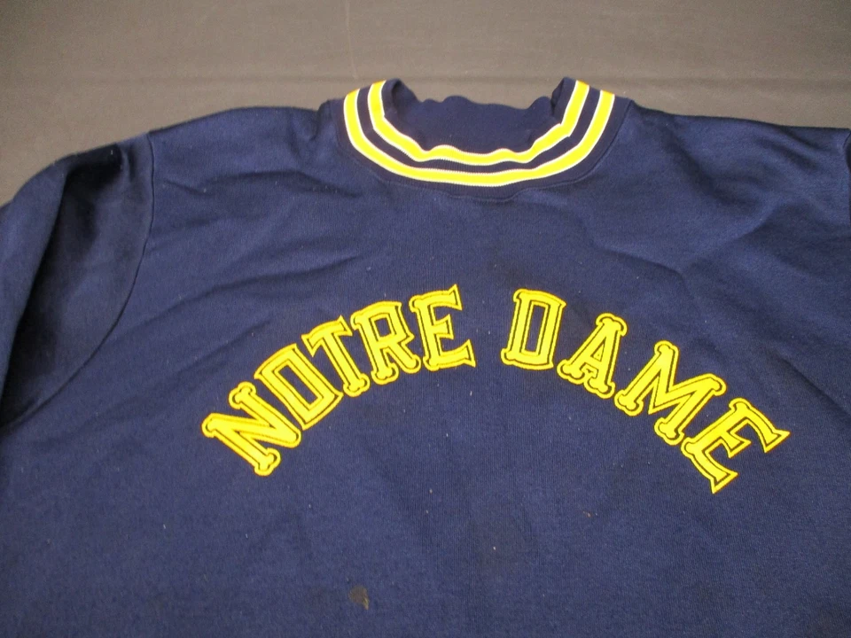 Vintage 60s RARE Champion Products NOTRE DAME IRISH CREW Sweater XXL PreLogo USA - Image 3 of 4