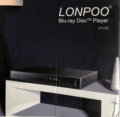 LONPOO HD Blu-ray Player, Kompakter Player, HDMI 1080P-DVD-Player mit HDMI