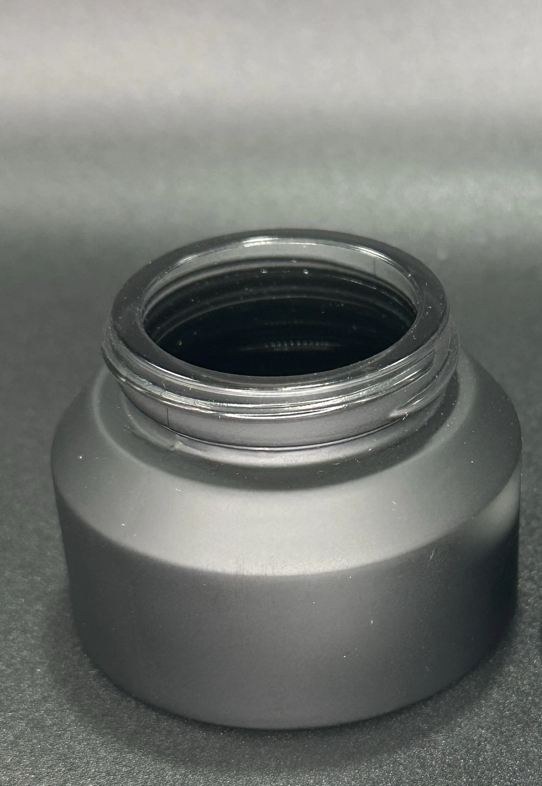 50g/50ml Glass Matte Black Cosmetics Jar Case Qty 105