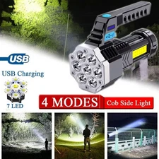 99000000LM Most Powerful LED Military Torch USB Rechargeable Tactical Flashlight