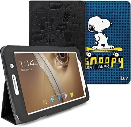 iLuv Snoopy Folio Portfolio case and stand for GALAXY Note 8.0 Blue  S81SNOFBL - Picture 1 of 6