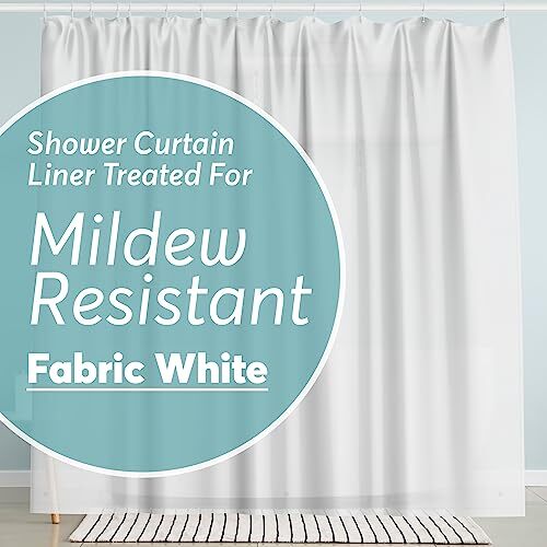 Shower Curtain Liner – 72 x 72 Fabric Heavy 72" X 72" Standard Fabric White