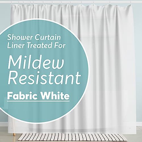 Shower Curtain Liner – 72 x 72 Fabric Heavy 72" X 72" Standard Fabric White - Bild 1 von 7