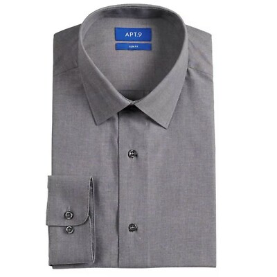 apt 9 extra slim fit dress shirts Men's Apt. 9 Premier Flex Extra-Slim Fit Dress Shirt, Size: XL-32/33, Wine