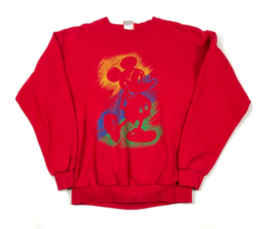 トップス 90's Mickey Crew Neck Sweat Large 90s Mickey Mouse Music Note Sweatshirt – Flying Apple