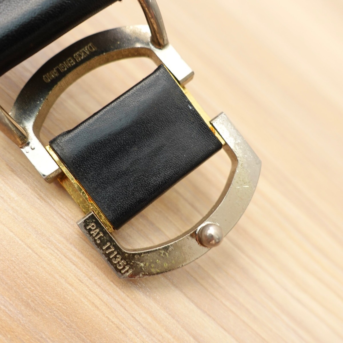 DAKS LONDON ENGLAND BLACK LEATHER BELT VINTAGE XS Dakota Belt - Black Silver – Maison Hotel main image 3