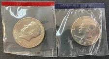 1987 P D  Kennedy Half Dollar In Mint Cello VERY LOW MINTAGE  (2 Coins)