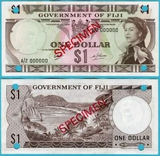 Fiji 1 Dollar ND(1969) P59s2 UNC - SPECIMEN