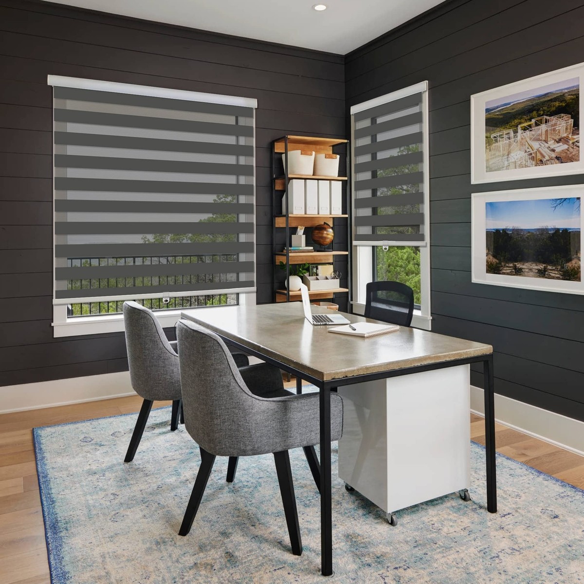 ZOKSUN Cordless Zebra Blinds for Windows, 24