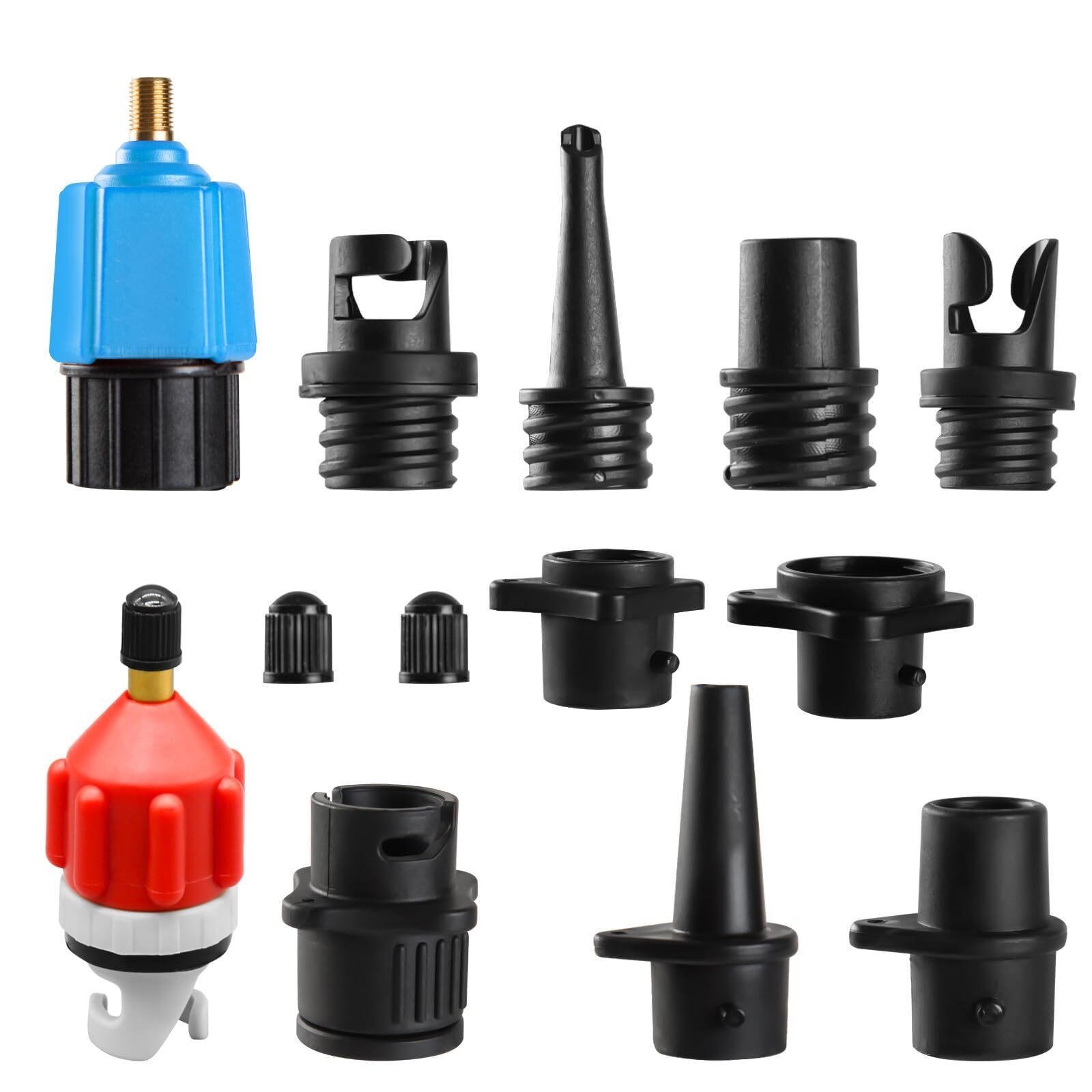 Inflatable SUP Pump Adaptor, Paddle Board SUP Valve Adapter with 9 Standard C...