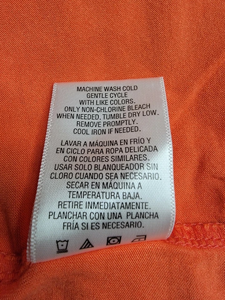 Jaclyn Smith Womens Shirt Top Blouse Size 2X Orange - Image 4 of 4