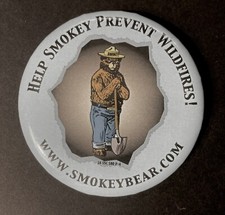 Smokey Bear Help Smokey Prevent Wildfires! WWW.SMOKEYBEAR.COM Button 2.5? Pin