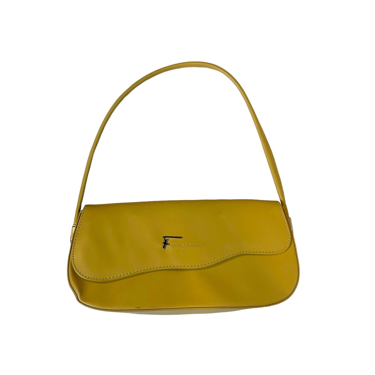SALVATORE FERRAGAMO Tan Beige Shoulder Bag Vintage 90s Made In Italy