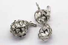 Silver Metal Oil Diffuser Pendant Teardrop Size 22x30mm Sold Per Piece