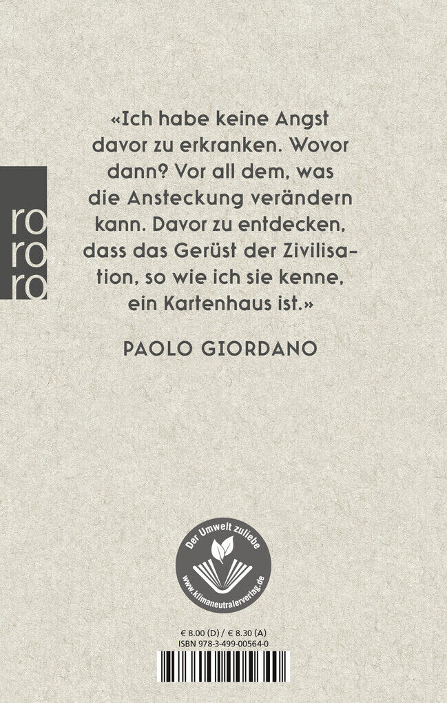 Thumbnail - In Zeiten Der Ansteckung | Paolo Giordano | 2020 | Deutsch | Nel
