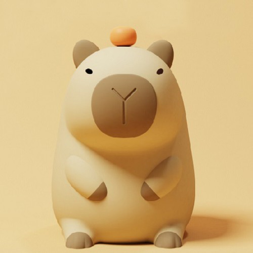 Capybara Sleeping Lamp Silicone Cartoon Bedroom Lamp LED for Children