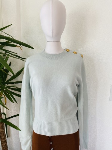AUTH Tory Burch Wool Blend Rose Sweater 