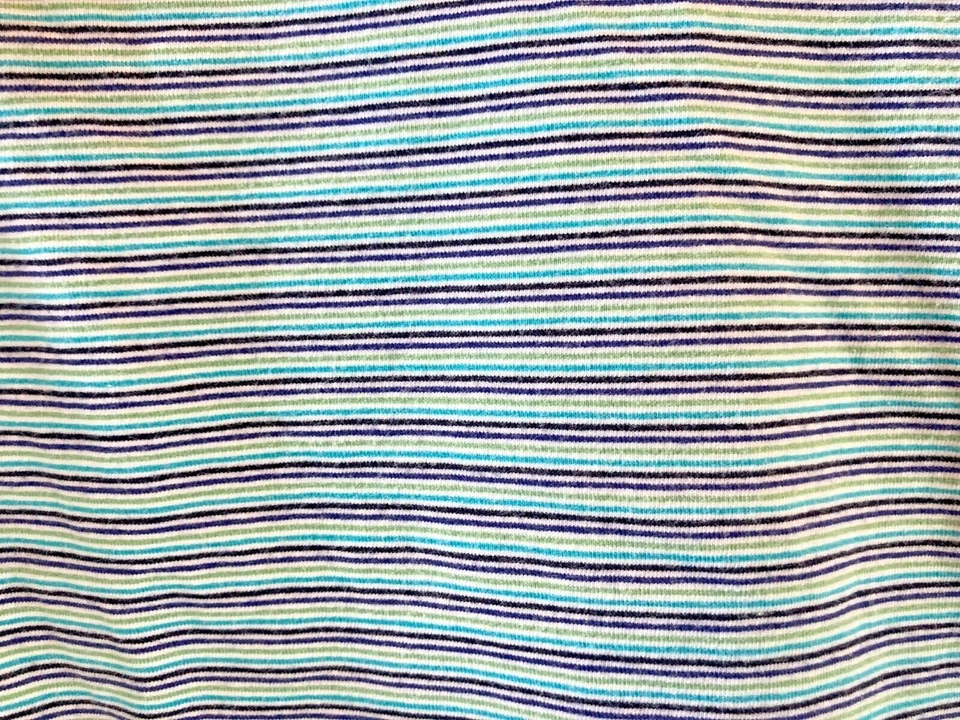 LIZ GOLF COLLAR 3 BUTTON GOLF TANK TOP BLUE PURPLE GREEN STRIPE WM'S XL ⭐️EUC⭐️ - Image 4 of 4