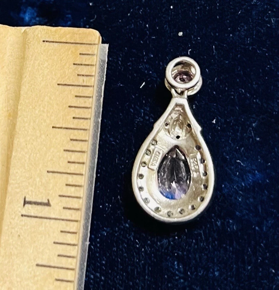 Victoria Wieck Pink White Lab Sapphire Pendant Sterling Silver Wowww!!! - Image 2 of 3