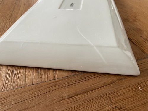 Crate & Barrel Rectangular Pure White Porcelain Serving Tray 16" L x 10" W - Picture 8 of 8