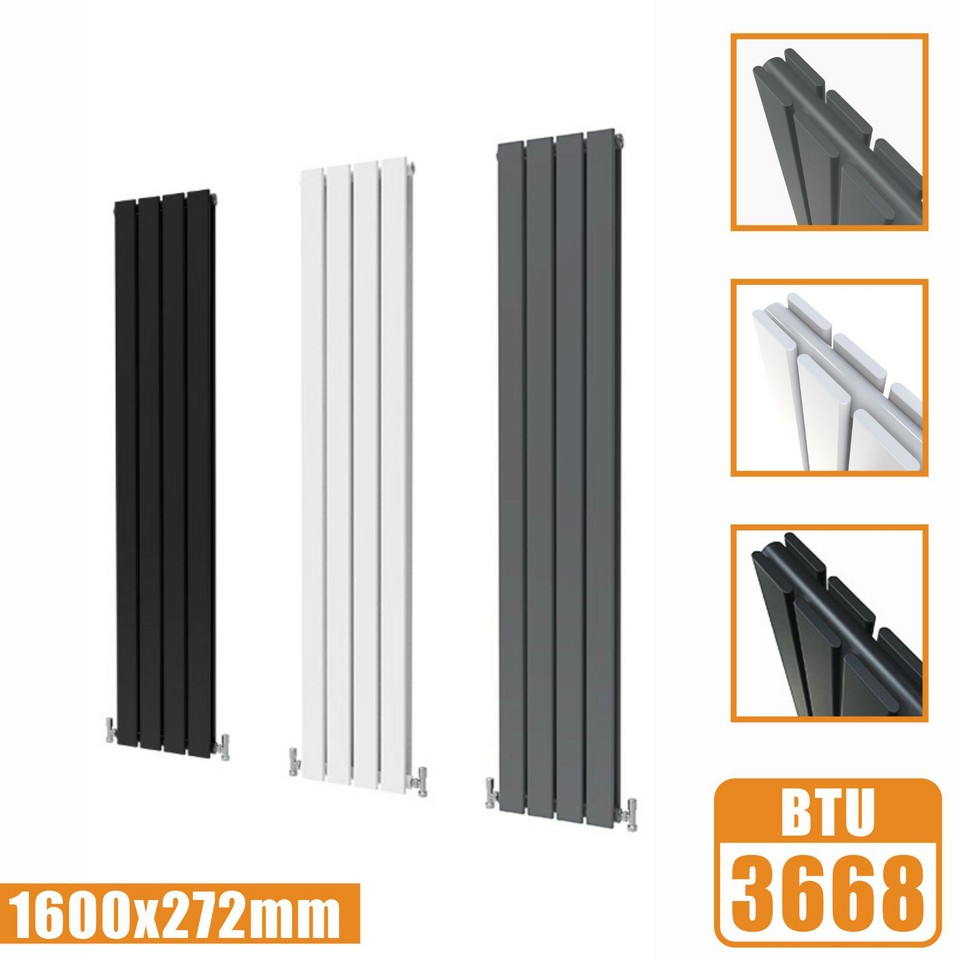 Modern Flat Panel Radiator Vertical Design Tall Upright Central Heating ...