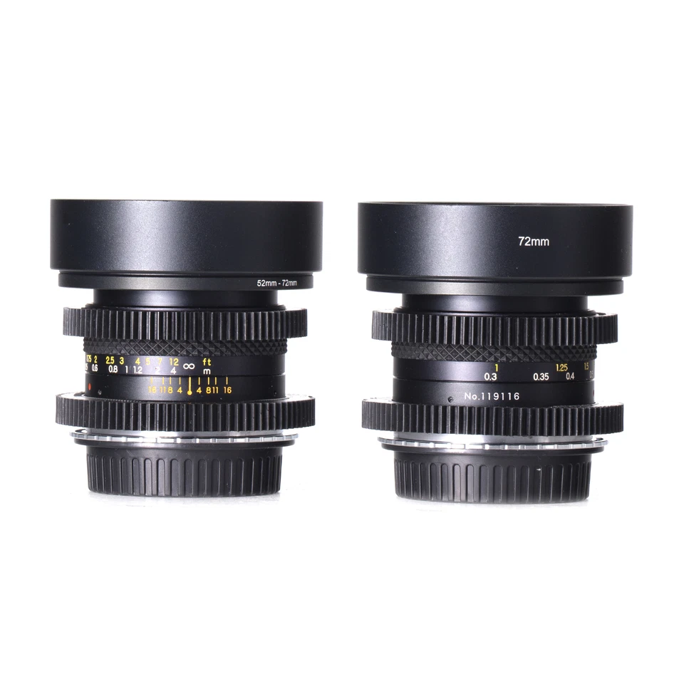 Yashica DSB 28mm F2.8 & 55mm F2 Cine Mod Prime Lenses Set For Canon EF! - Image 3 of 4