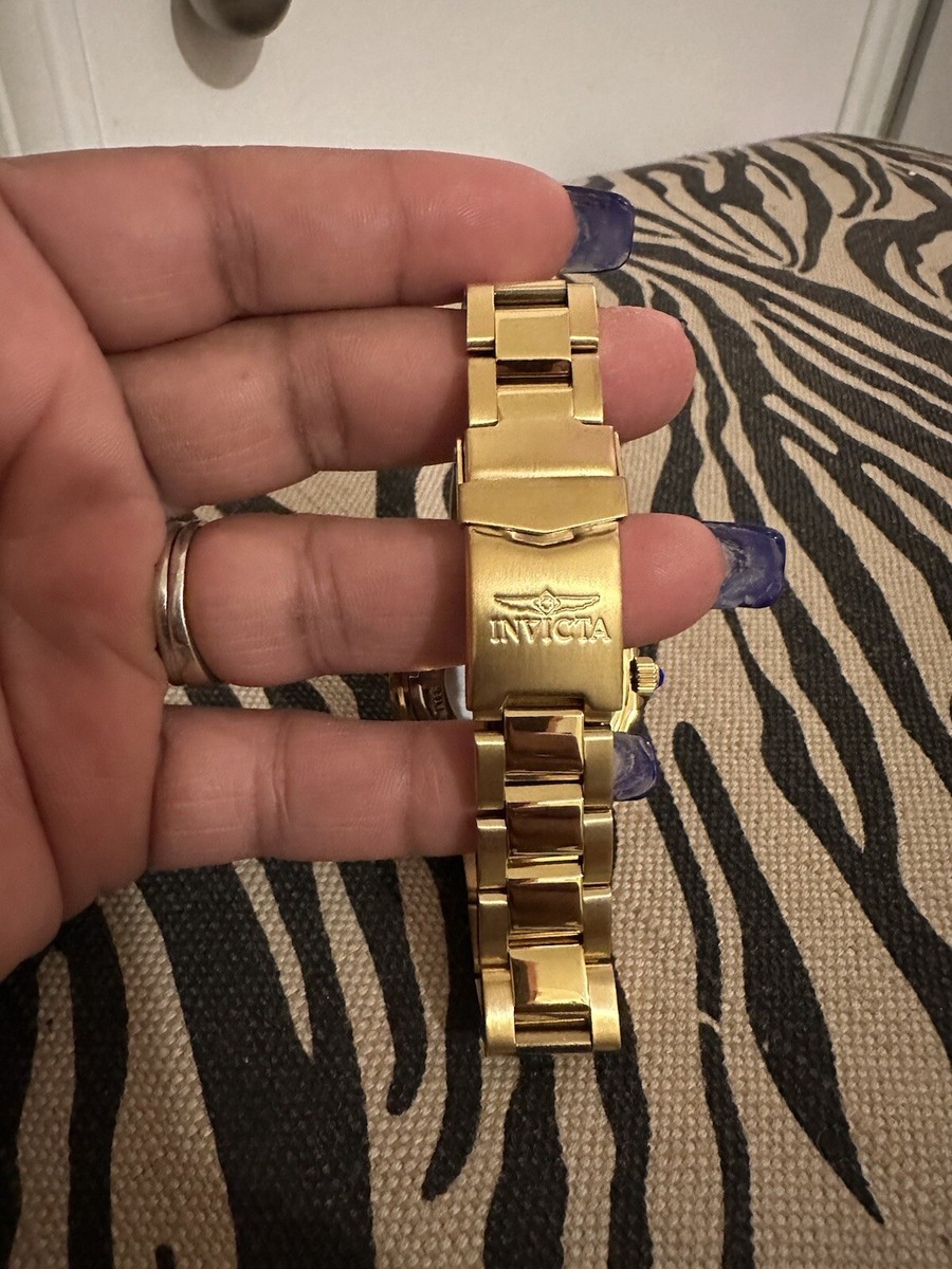 Invicta Angel Women\'s 34mm MOP Dial Crystal Bezel Gold SS Case Chronograph Watch Invicta Angel Women main image 4