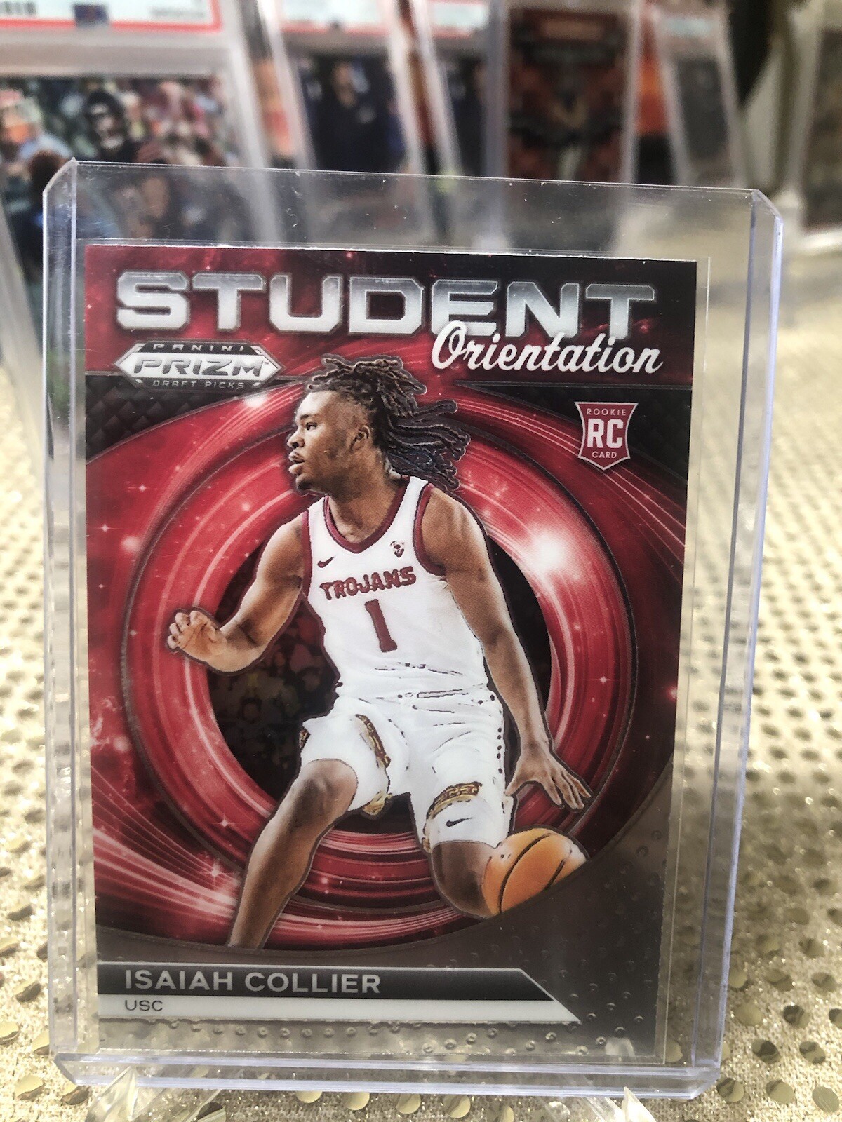 2024 Panini Prizm Draft Picks Isaiah Collier #14 Student Orientation Rookie Card
