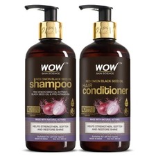 Wow Skin Science Onion Oil Shampoo 300 ml Conditioner 300 ml Free Shipping