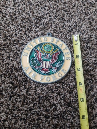 United States Air Force Galvanized Metal Crest 3 5/8"×4" - Picture 6 of 7