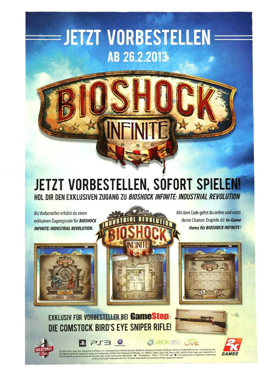 2013 Bioshock Infinite PS3 Xbox 360 PC Vintage Print Ad/Poster Authentic Art