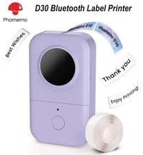Label Maker Thermal Phomemo D30 Bluetooth Wireless Portable Labeling Printer