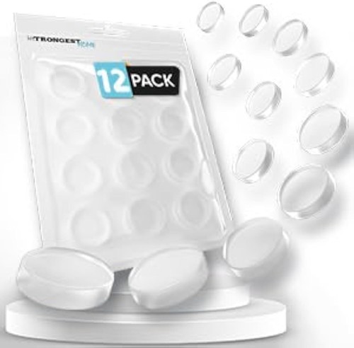 6-Piece Clear Rubber Door Knob Wall Protector Set, Self-Adhesive, Quiet Cushion - Picture 37 of 48